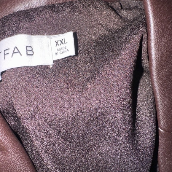 Just Fab Oversized Faux Leather Blazer NWT XXL - Picture 8 of 8